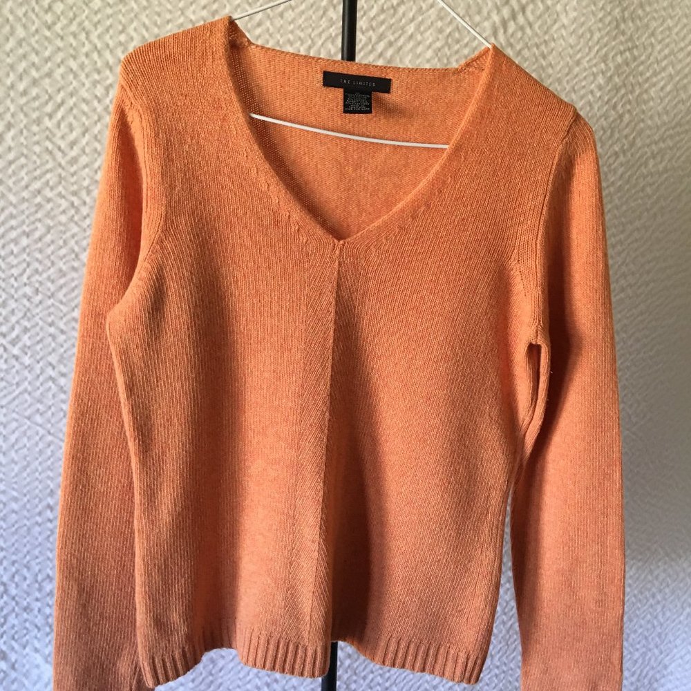 Orange V neck sweater
